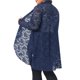 thumbnail image 3 of Agnes Orinda Conjuntos de Halloween Tallas Grandes Cárdigan de Encaje para Mujeres Cárdigans con Volantes Abierto al Frente Manga Larga Encaje Transparente Crochet Cubierta 1X Azul Marino, 3 of 6
