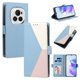 thumbnail image 1 of Cartera Plegable para Honor Magic6 Pro, PU Tricolor con Ranuras, Azul Claro, 1 of 6