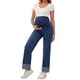 thumbnail image 2 of INSPIRE CHIC Jeans de Maternidad para Mujeres Denim Pierna Recta con Puños Alta Elasticidad Sobre el Vientre Pantalones de Trabajo Casual L Azul Oscuro, 2 of 6