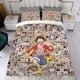 thumbnail image 4 of One Piece Conjunto de sábanas temático, trío de piezas, cómodo y amigable con la piel, diseño único, regalo de decoración para el hogar para familiares, amigos y fans,173cm *218cm, 4 of 6