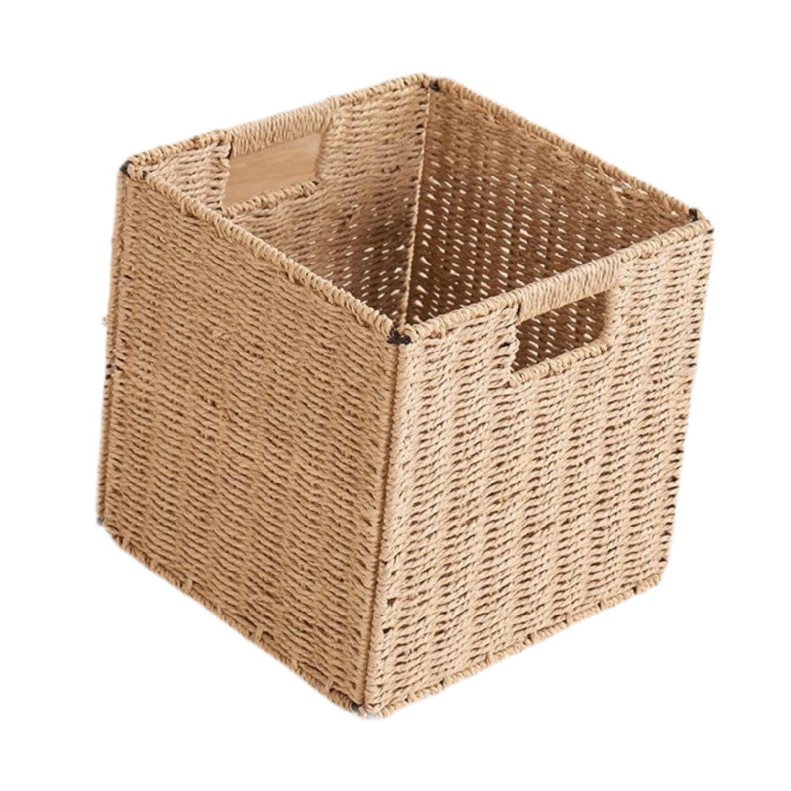 Magideal - Cesta De Almacenamiento Cesta Tejida Cubos De Almacenamiento, Organizador Hecho A Mano Contenedor De De Agua Organizador De Lavandería Bolsas 30x30x30cm