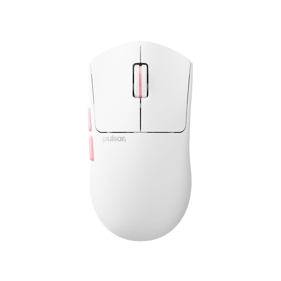 Pulsar Gaming Gears Serie PRO Jinggg-X Ratón Gaming, Tamaño Medio, Blanco/Rosa