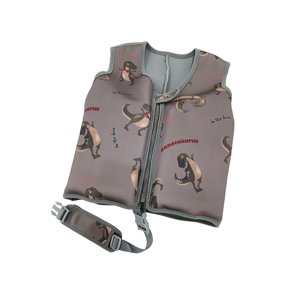 Ioensy - Chaleco De Natación Para Niños De 2 A 9 Años, Chaleco Salvavidas Para Deportes Acuáticos, Dinosaurios Grises