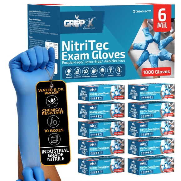 Guantes Desechables De Nitrilo Heavy Duty De 6 Mil (1000)