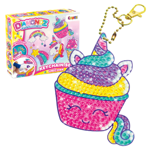 Craze Diamondz Set Keychain Unicorn