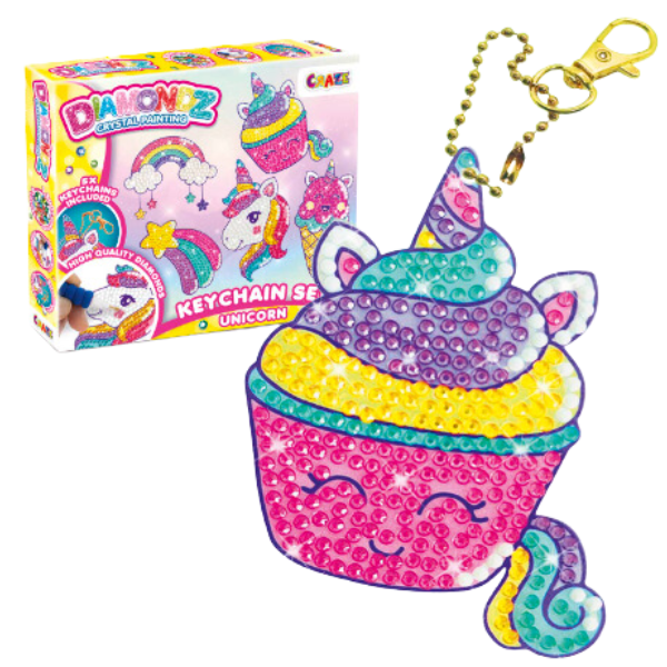 Craze Diamondz Set Keychain Unicorn