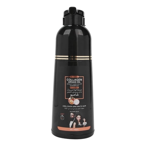 Genérico - Shampoo Tinte Cubre Canas Suaviza Repara Cabello Negro Jhn