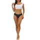 thumbnail image 2 of INSPIRAR CHIC Bragas Sin Costura para Mujeres Ropa Interior Invisible de Estiramiento Sólido Color Negro, 2 of 4