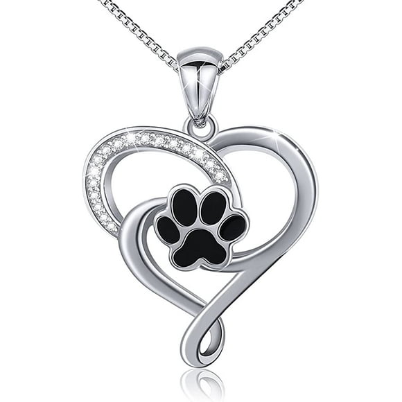 Collar huella mascota plata 925