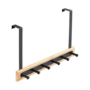 Bothyi - Sobre La Puerta Toallero Colgador De Puerta Ganchos Organizadores De Servicio Pesado Para Colgar Sombrero Negro