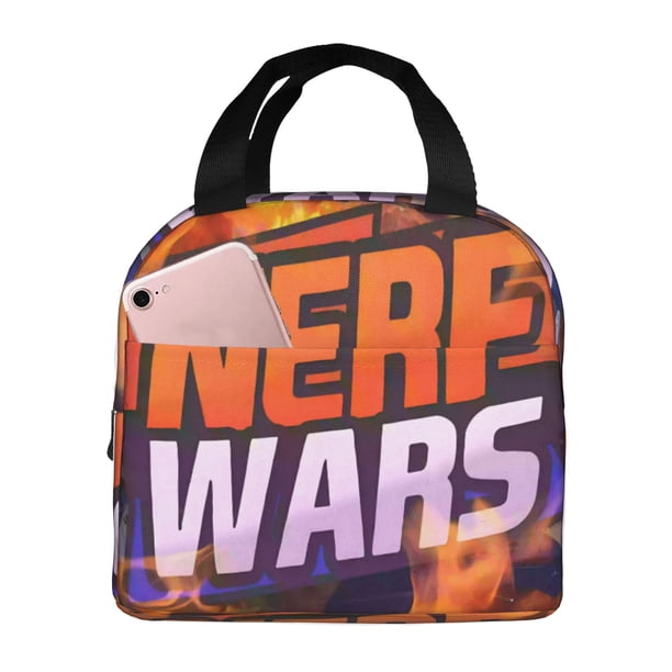 Nerf Bolsa Térmica Portátil con Forro de Aluminio Grueso, Bolsa Térmica Impermeable y Hermética para Trabajo, Escuela y Picnic, Nevera Portátil para Entrega de Comida para Adultos y Niños 22*20*13cm