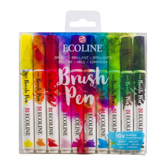 Set de 10 rotuladores de punta pincel Ecoline colores brillantes