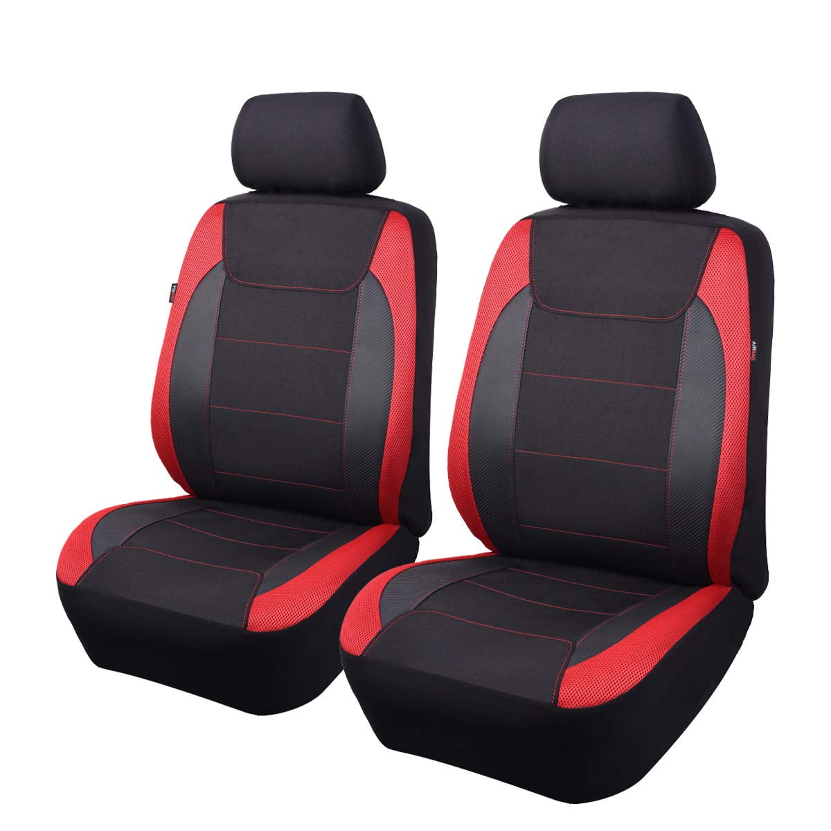 Fundas Para Asientos De Coche Flying Banner, Fibra De Carbono, Malla De Aire, Color Rojo