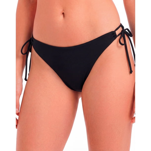 Bikini mujer calzón clásico con amarras negro Talla M