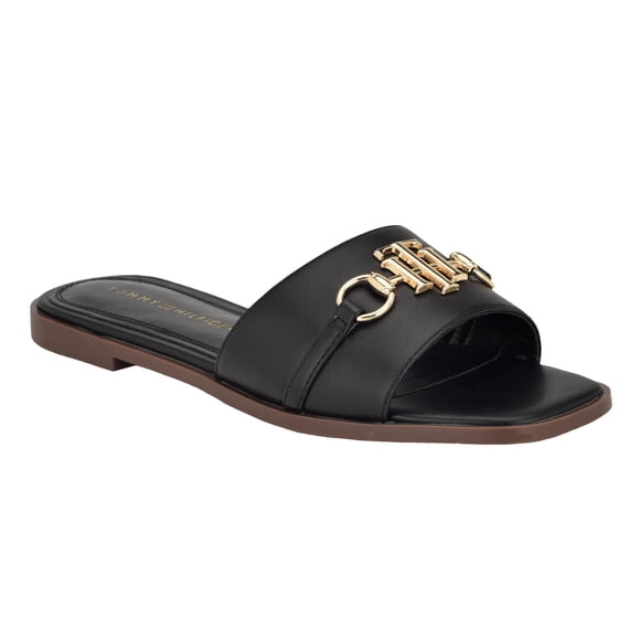 Sandalia Tommy Hilfiger Pipper de piel sintética negra para mujer
