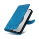 thumbnail image 3 of Funda tipo cartera FOXDOCK para iPhone 16 Pro Max , diseño girasol en relieve, cuero PU, cierre magnético, soporte y tarjetero, 3 of 5
