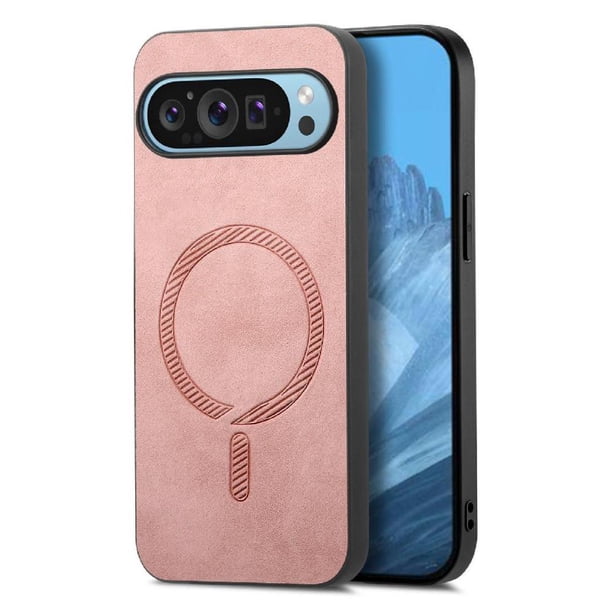 Magnetic Slim Case for Google Pixel 9 Pro XL with Camera Guard & Anti-Scratch Back Pink
