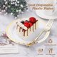 thumbnail image 2 of Platos desechables BESTVIP 200 unidades, borde dorado, 26 cm y 19 cm, 2 of 3