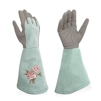 Xusx111 - Guantes De Poda Rosa Guantes De Jardinería Bordados Resistentes A Las Espinas Con Protección Extra Larga Del Antebrazo (S)