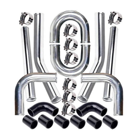 Kit de tuberías para intercooler MOOSUN de aluminio universal de 3"