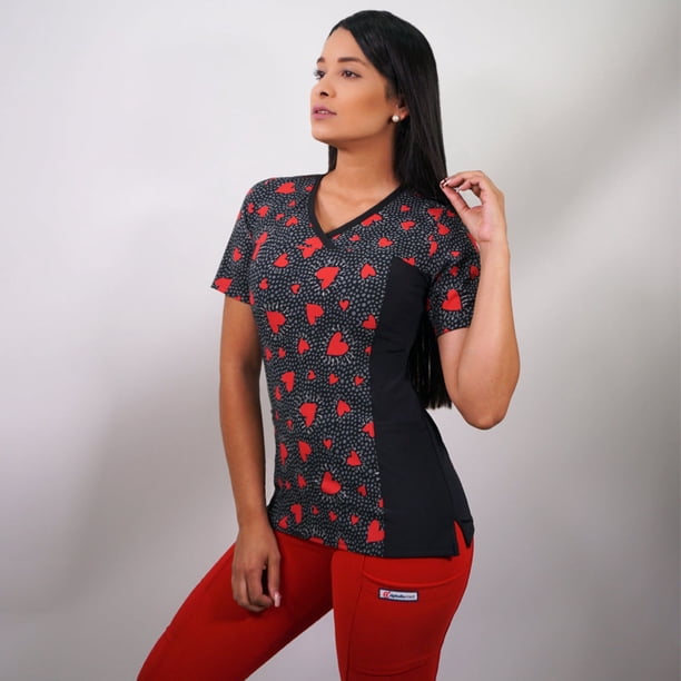 Delantal clinico Mujer Ripholia RIP-2226 tela elasticada