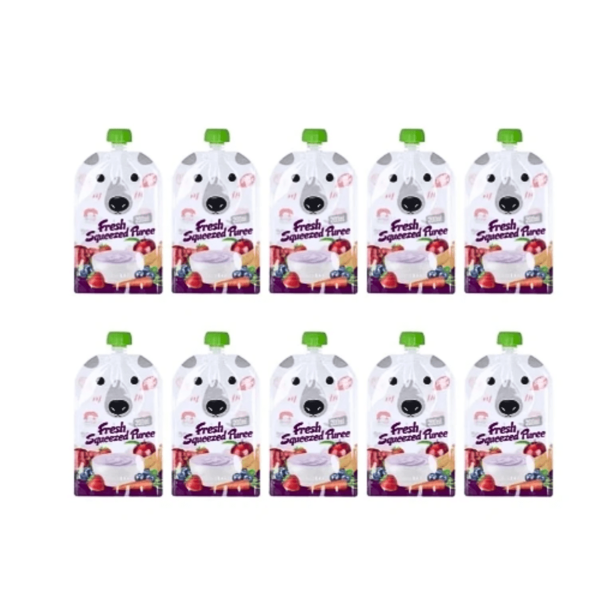 Genérico - Set 10 Bolsas Empacadoras Para Colados Papilla Bebes 200ml