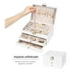 thumbnail image 5 of Caja De Joyería De Cuero - Organizador Joyas verde oscuro De 3 Capas, 5 of 8