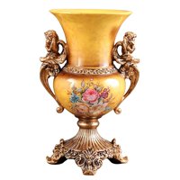 Magideal - Florero Decorativo Clásico De Con Asa, Maceta, Adorno Artístico, Contenedor Floral Para Decoración De Escritorio, Sala De , Hogar, Armario