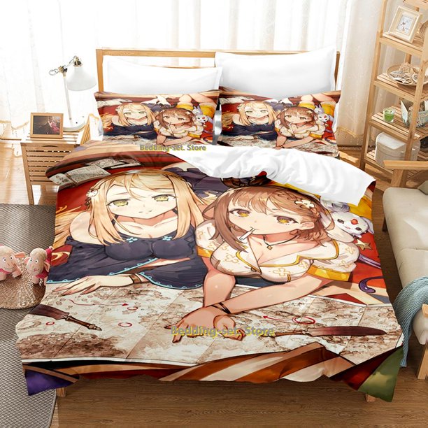 Kawaii Atelier Ryza Bedding Set Bed Set Adult Kid Bedroom Duvetcover Sets GirlsBed