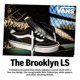 thumbnail image 2 of Zapatillas bajas Shoe Vans Brooklyn LS para mujer, color negro/blanco 7.5, 2 of 3