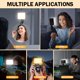 thumbnail image 2 of Luz LED para selfies Singwil 120 con adaptador de trípode y clip de 5000 mAh, 2 of 7