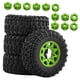 thumbnail image 5 of 4 Piezas 1/10 RC Car Ruedas Y Neumáticos Goma Resistente Accesorio Para Slash W285 Verde, 5 of 5