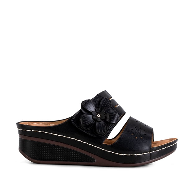 Sandalia Plataforma Negro Casual Qiu323 Mujer