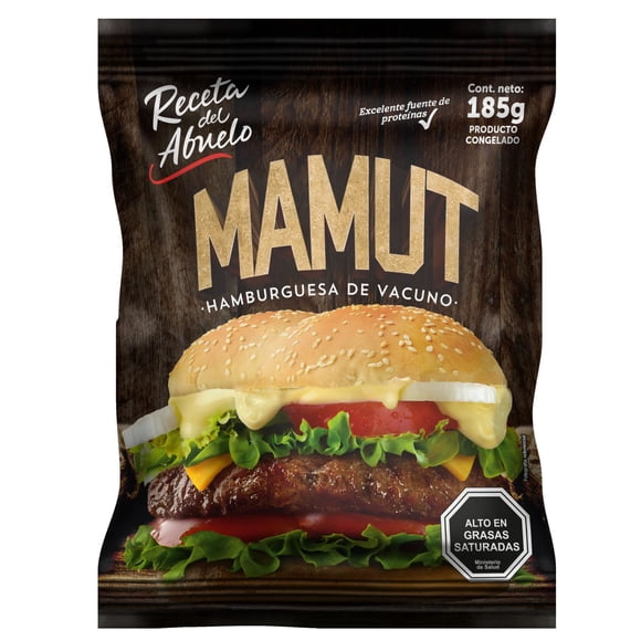 Hamburguesa de Vacuno Mamut, 185 g