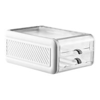 Bothyi - Cajón Porta Huevos Tipo 2 Capas Con Tapa Y Asa Para Frigorífico Blanco L