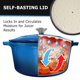 thumbnail image 4 of Cocotte de hierro fundido esmaltado MUELLER HOME de 4,5 qt, color aqua, 4 of 8