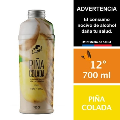 Cóctel Piña Colada 12° Botella 700 Ml Capel