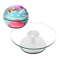Genérico - Base Giratoria Tortas Plato Giratorio Base Vidrio 30Cm