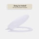 thumbnail image 4 of Asiento de Inodoro de Madera Fantasía Blanco 43 cm Achim Home Decor, 4 of 6