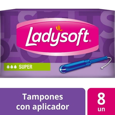 Tampones Súper Flujo Moderado 8 Un Ladysoft