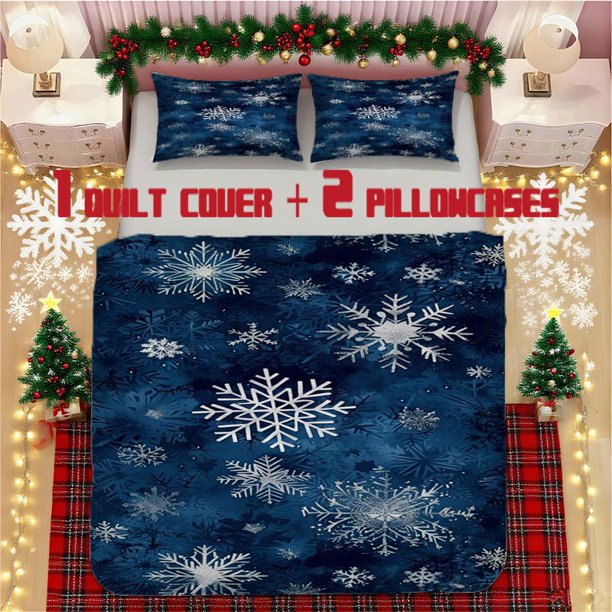 Snowflake Soft Printed Bedding Polyester Fabric Decorative & Warm