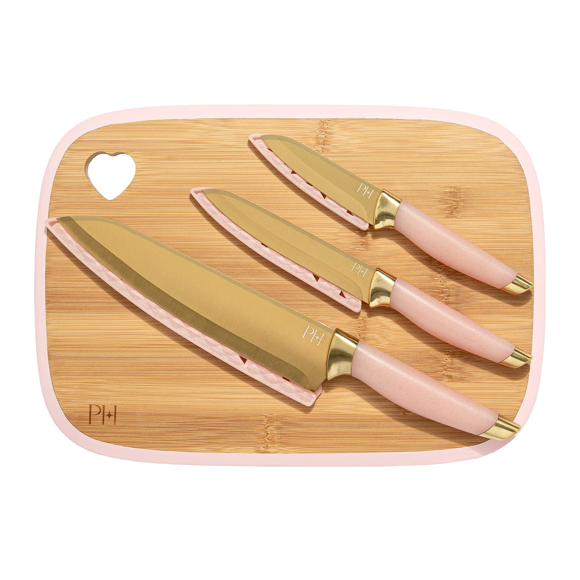 Set De Tabla De Cortar Y Cubiertos Paris Hilton Reversible Bamboo