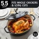 thumbnail image 3 of Cocotte de hierro fundido esmaltado MUELLER HOME de 5,5 qt, negra, 3 of 8