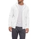 thumbnail image 4 of Chaqueta con capucha de hombre, ligera, de color sólido, con cremallera y cordón, XL, blanca, 4 of 6