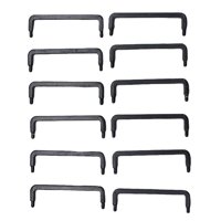 Bothyi - 12X Escala 1/12 Casas De Muñecas Tirador De Puerta Perillas De Cajón Mini Muebles Armario Negro