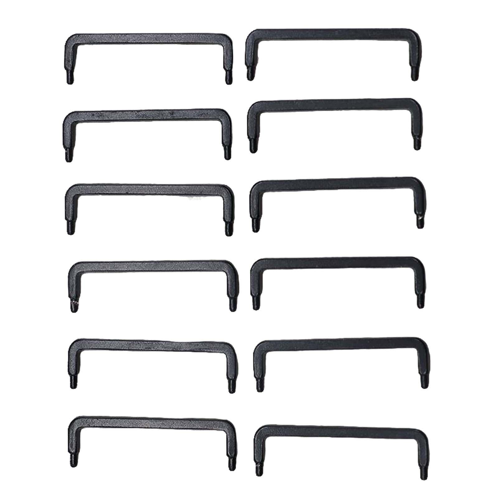 Bothyi - 12x Escala 1/12 Casas De Muñecas Tirador De Puerta Perillas De Cajón Mini Muebles Armario Negro