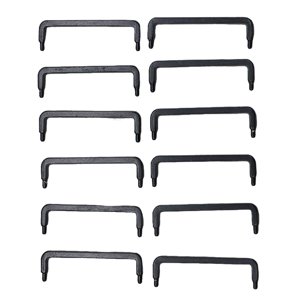 Bothyi - 12X Escala 1/12 Casas De Muñecas Tirador De Puerta Perillas De Cajón Mini Muebles Armario Negro