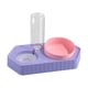 thumbnail image 3 of Cuencos De Puntos Con Dispensador De Agua Juego De Tazones De Comida Húmeda Y Seca Comedero Para Mascotas Bebedero Doble Violeta, 3 of 5