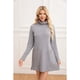 thumbnail image 2 of Sweater Mini Vestido Corto Tejido Mujer Cuello Alto Doble 2001, 2 of 3
