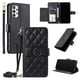 thumbnail image 5 of Funda tipo billetera FOXDOCK para Samsung Galaxy A53 5G – Tapa abatible con correa para mujer, 5 of 5